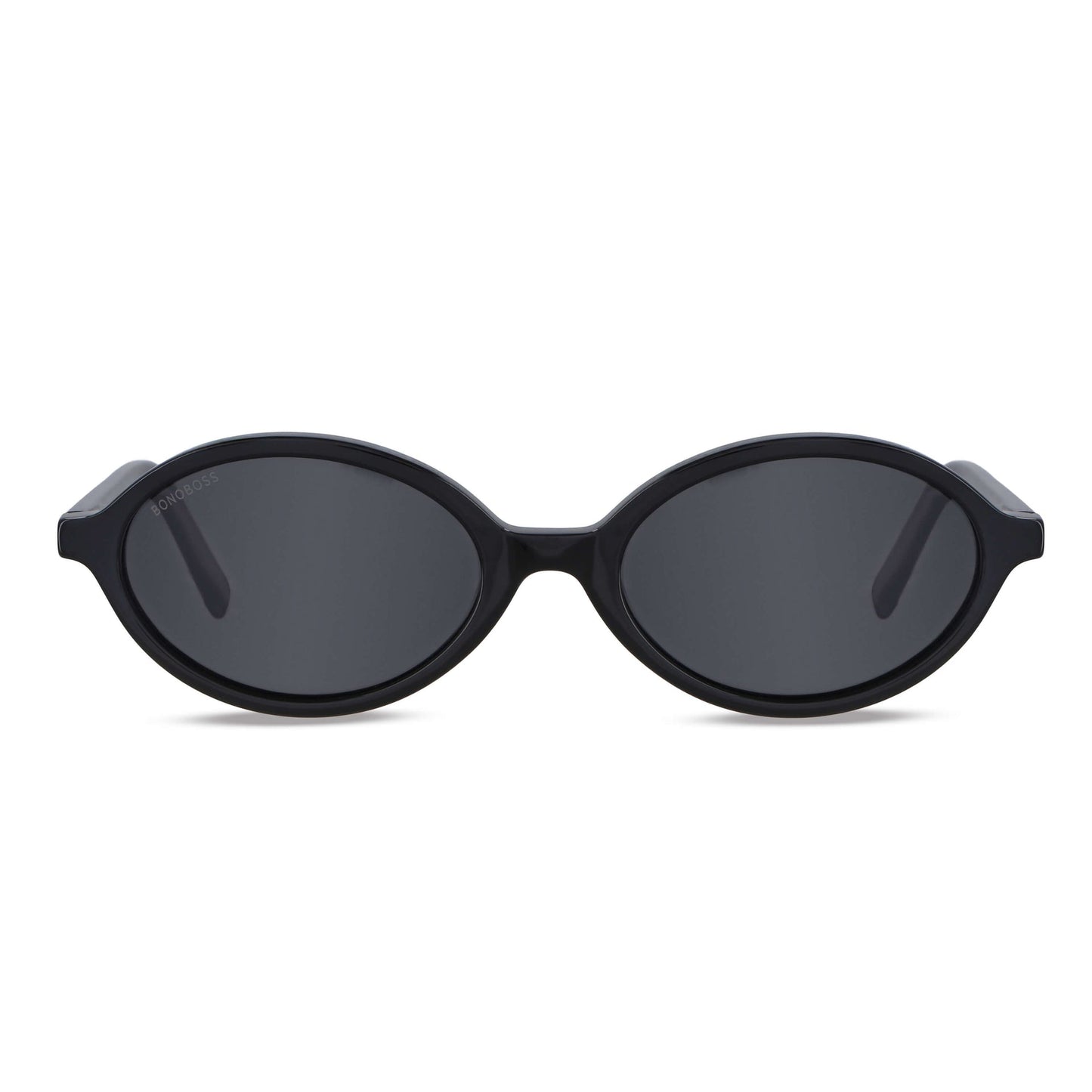 Vista frontal de Guapi Island lentes ópticos hombre color negro #color_negro