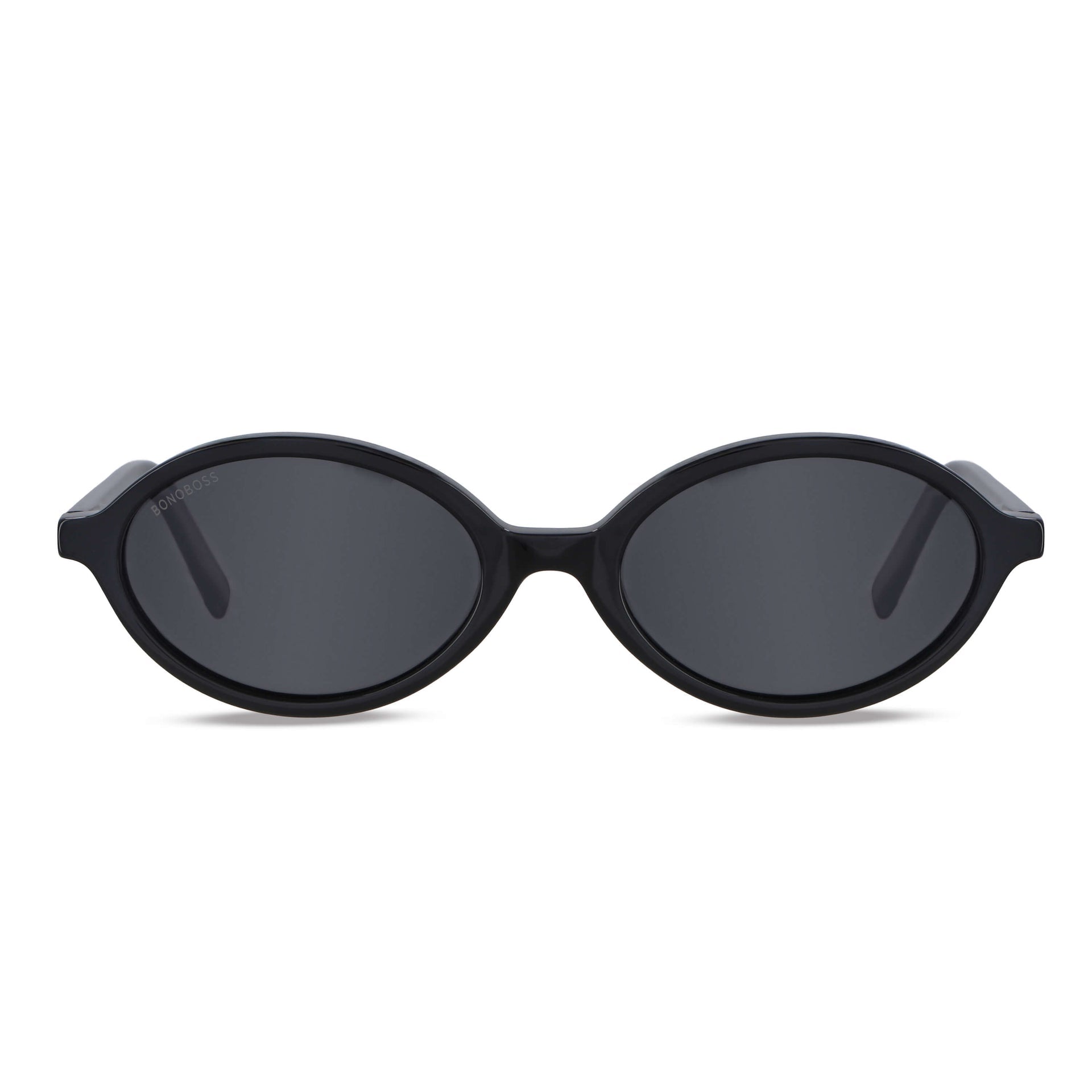 Vista frontal de Guapi Island lentes ópticos hombre color negro #color_negro