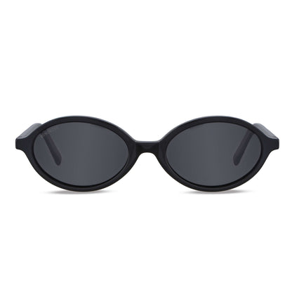 Vista frontal de Guapi Island lentes ópticos hombre color negro #color_negro