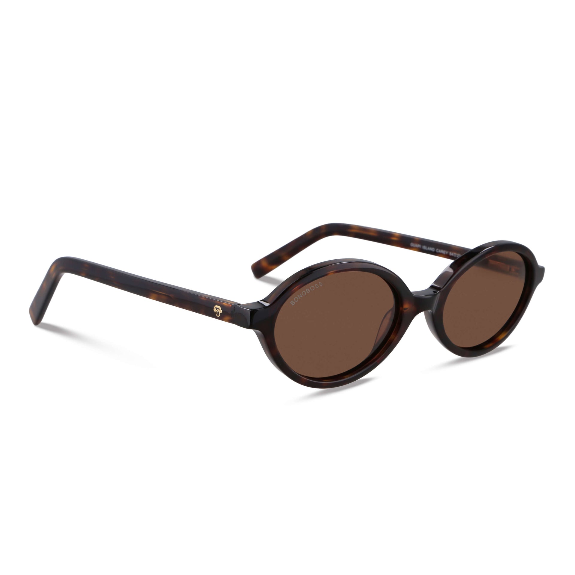 Frontal Guapi Island lentes de sol hombre estampado tortuga carey plástico reciclado #color_carey