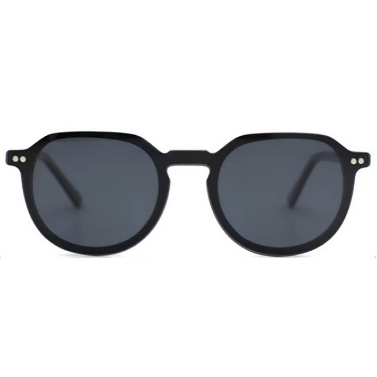 anteojos lentes marcos opticos armazones opticos con clip de sol polarizado de color transparente para hombre y mujer #color_negro