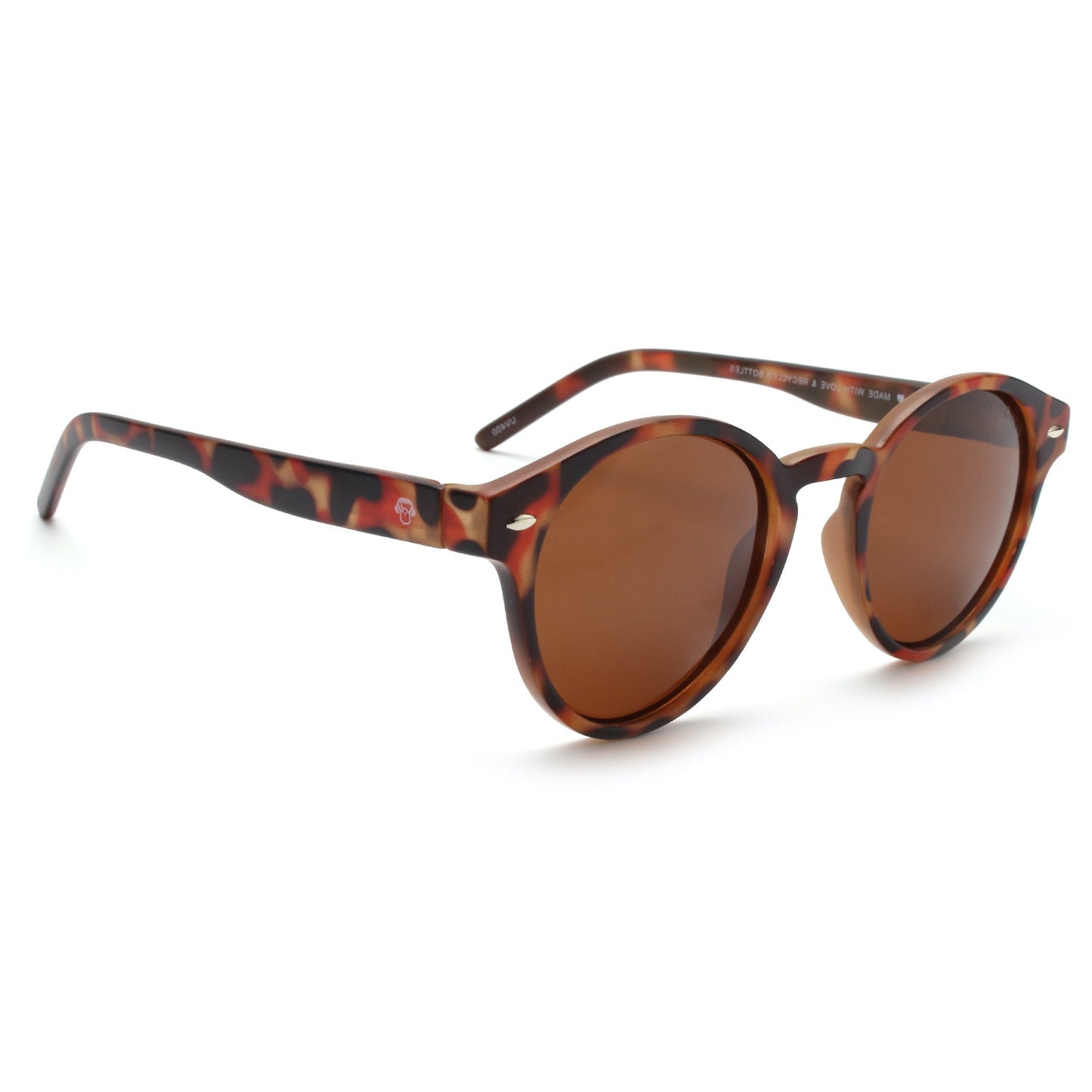 Primer plano frontal Joplin RPET gafas polarizadas acabado carey #color_carey
