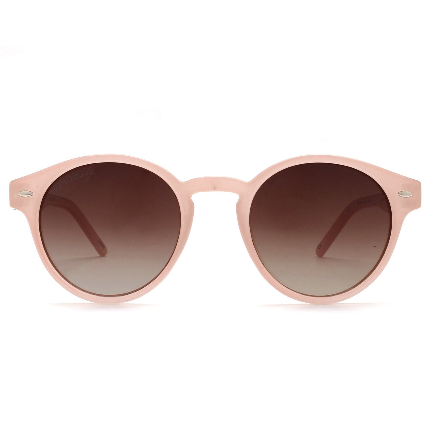 anteojos de sol polarizados plastico reciclado redondos para mujer y hombre color rosado cristal #color_rosado