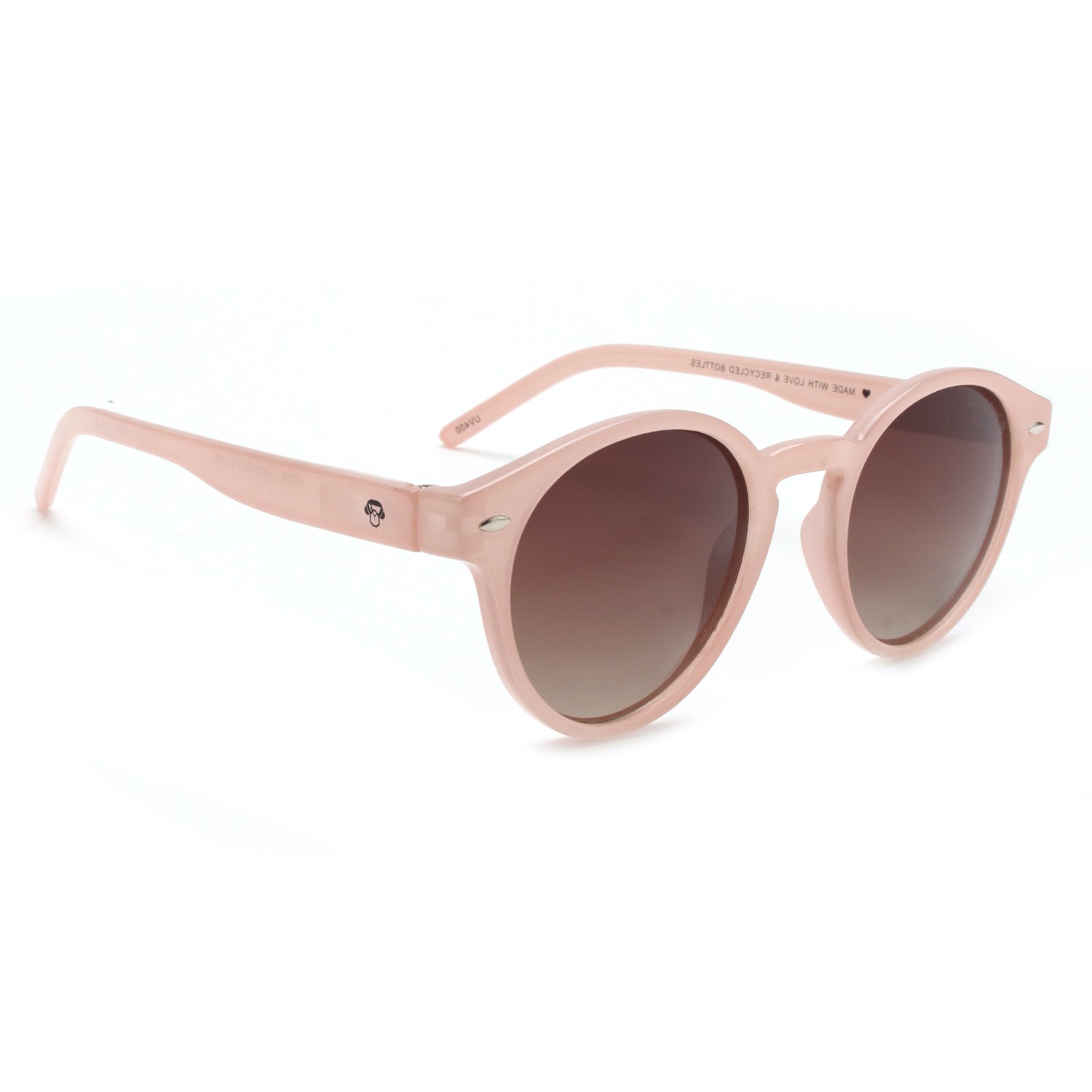 anteojos de sol polarizados plastico reciclado redondos para mujer y hombre color rosado cristal rosado #color_rosado