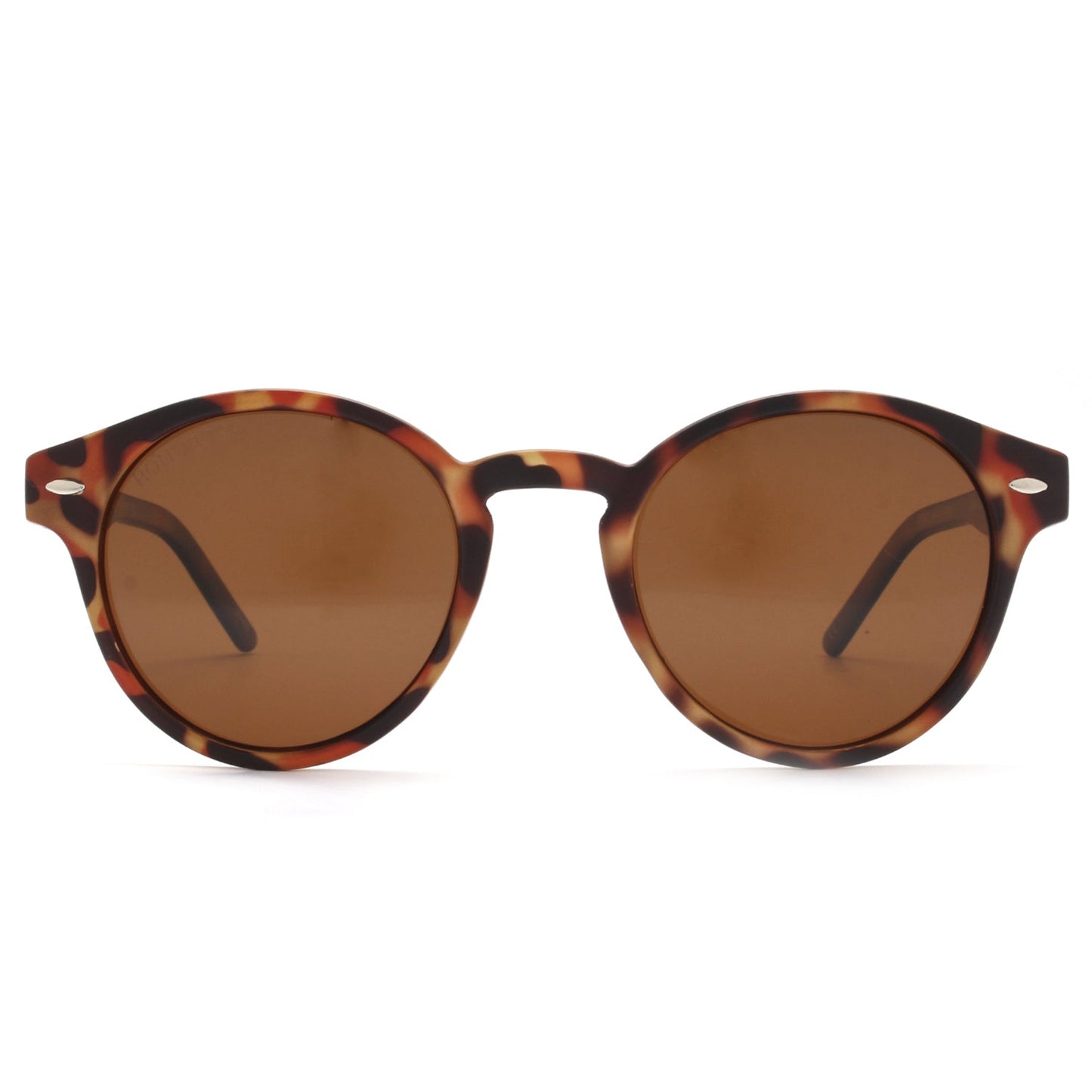 Frente del Joplin RPET anteojos de sol con plástico reciclado en estampado tortuga carey #color_carey