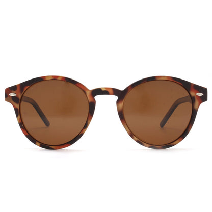 Frente del Joplin RPET anteojos de sol con plástico reciclado en estampado tortuga carey #color_carey