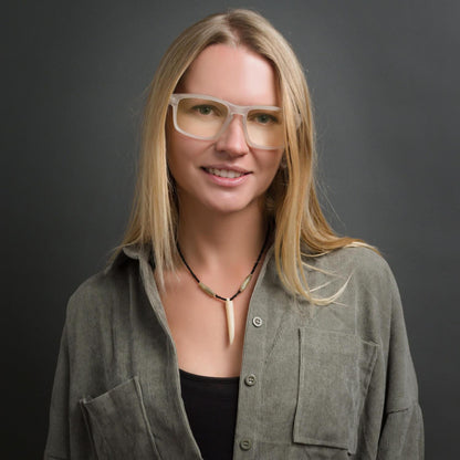 Lautaro RPET gafas polarizadas transparente diseño frontal para mujer #color_transparente