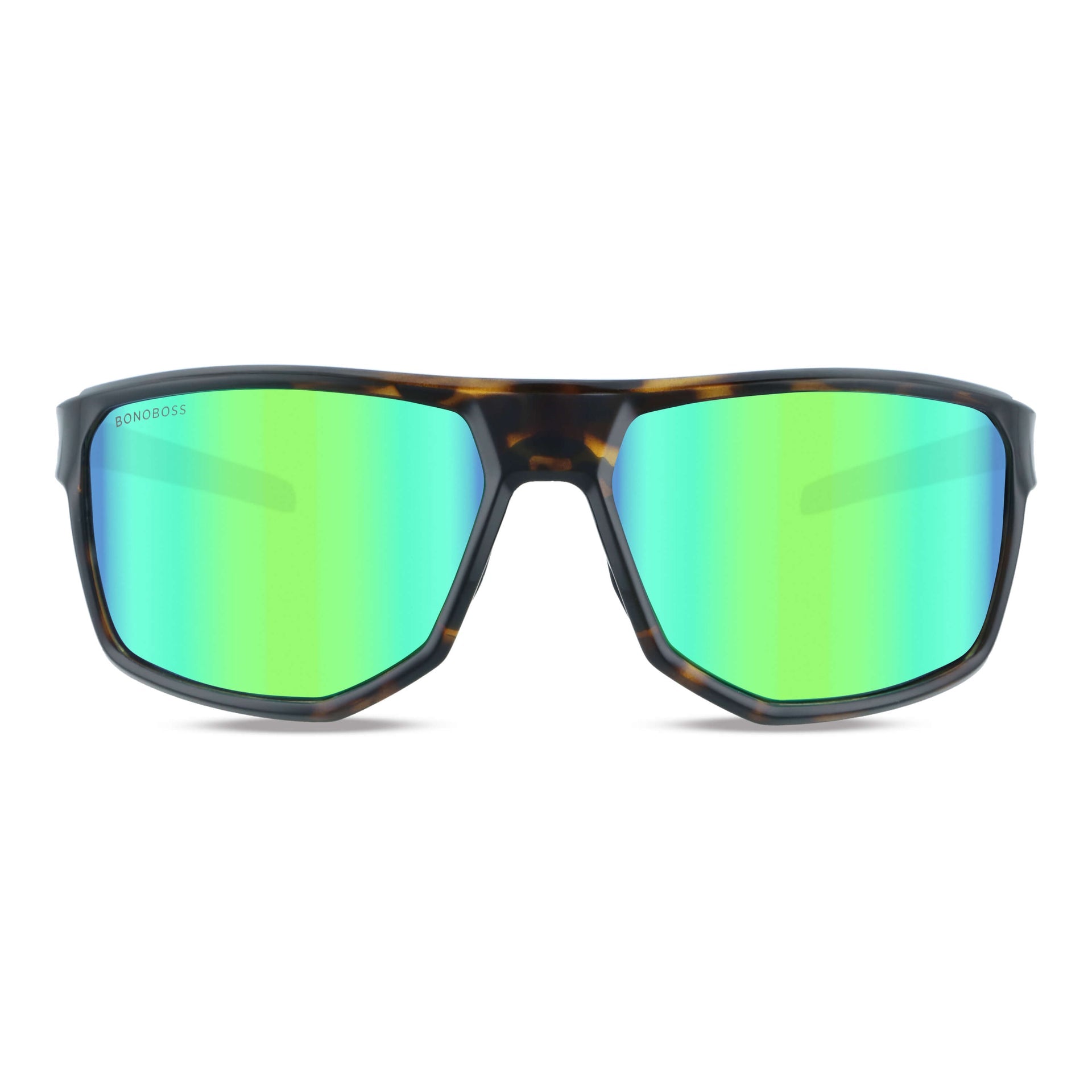 Ollie lentes fotocromáticos espejado verde de frente con aerodinámico #color_espejado-verde