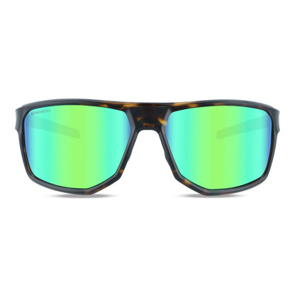Ollie lentes fotocromáticos espejado verde de frente con aerodinámico #color_espejado-verde