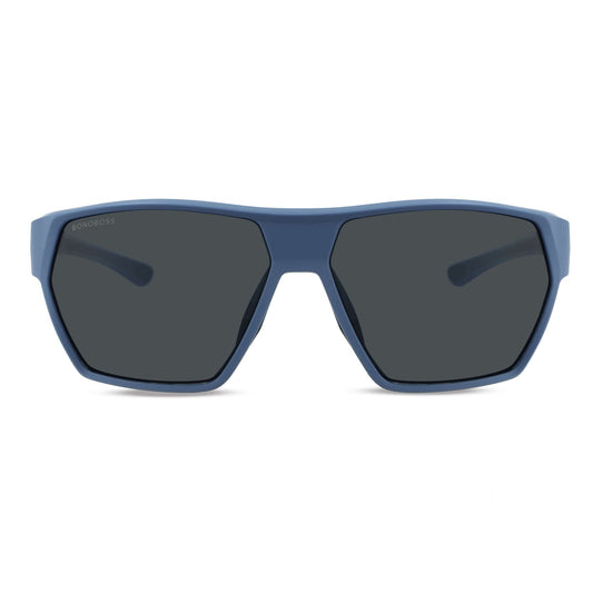 lentes anteojos de sol deportivos polarizados opticos para curvos con o sin receta gafas para pesca gafas polarizadas envolventes de plastico reciclado sustentable ecologico con o sin receta regalo corporativo vista frontal #color_azul