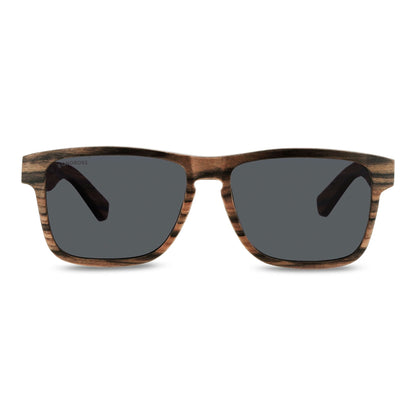 lentes anteojos de sol cuadrados rectangulares de madera color cristal color negro para hombre 