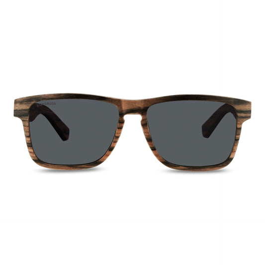 lentes anteojos de sol cuadrados rectangulares de madera color cristal color negro para hombre 