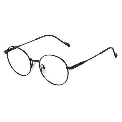 Lentes redondos ópticos para hombre y mujer para usar con receta oftalmológica y cristales ópticos #color_negro