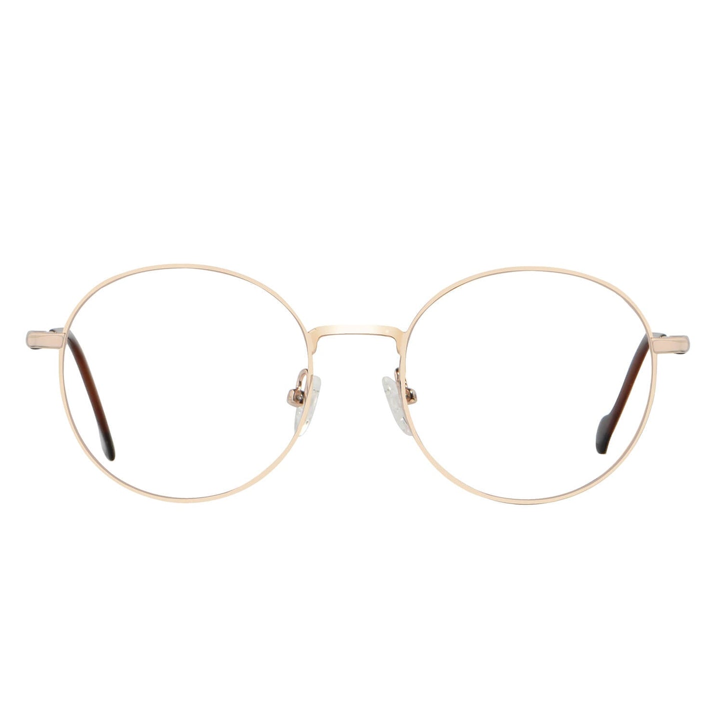 Hombre con Round Clip Sol gold lentes ópticos y de sol magnéticos estilo urbano #color_dorado