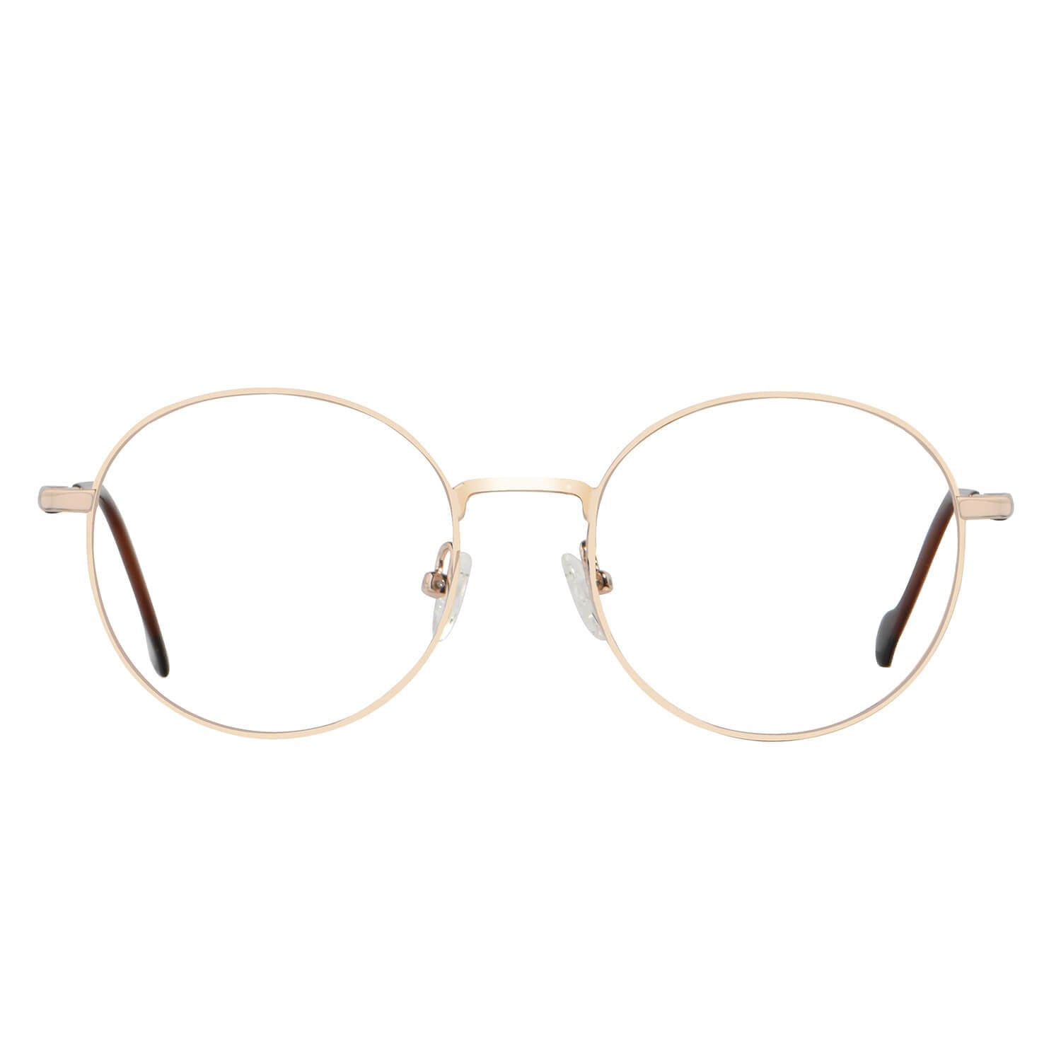 Hombre con Round Clip Sol gold lentes ópticos y de sol magnéticos estilo urbano #color_dorado