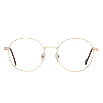 Hombre con Round Clip Sol gold lentes ópticos y de sol magnéticos estilo urbano #color_dorado