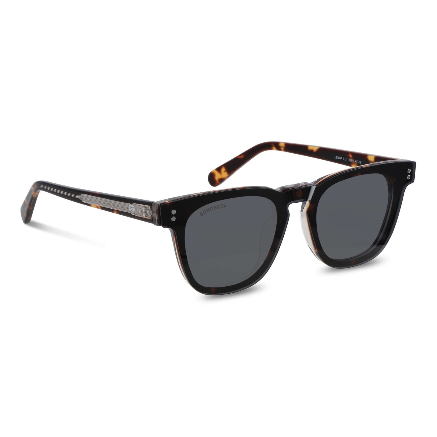 Lenga Clip Sol lentes con imán acabado carey de frente con imán premium #color_carey