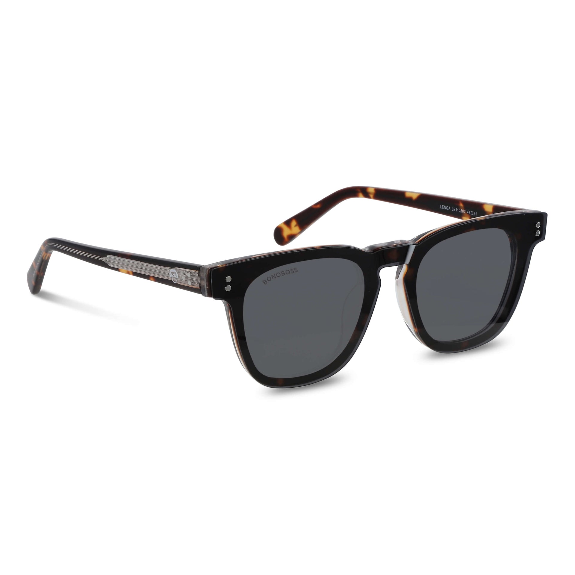 Lenga Clip Sol lentes con imán acabado carey de frente con imán premium #color_carey