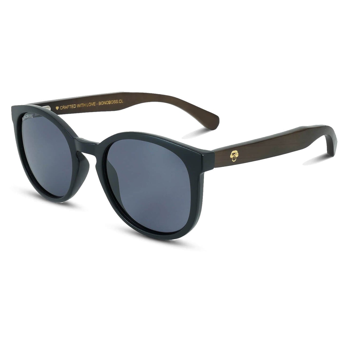 Packshot frontal Meli Dark lentes polarizados hombre color negro #color_negro