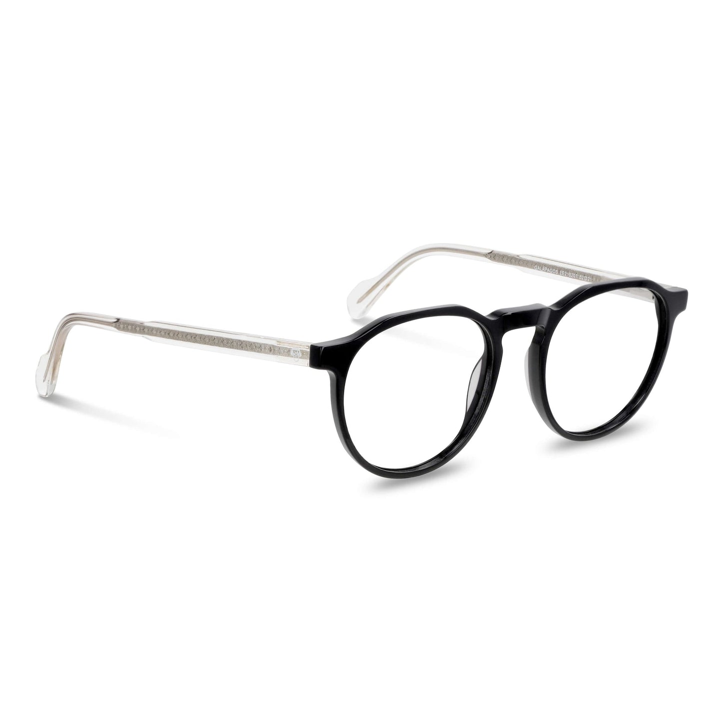 Vista frontal de Galápagos lentes de lectura mujer color negro #color_negro