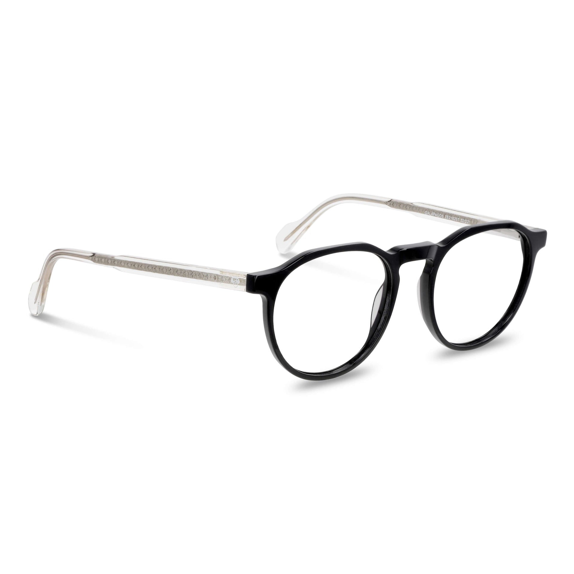 Vista frontal de Galápagos lentes de lectura mujer color negro #color_negro