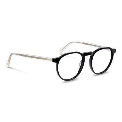 Vista frontal de Galápagos lentes de lectura mujer color negro #color_negro