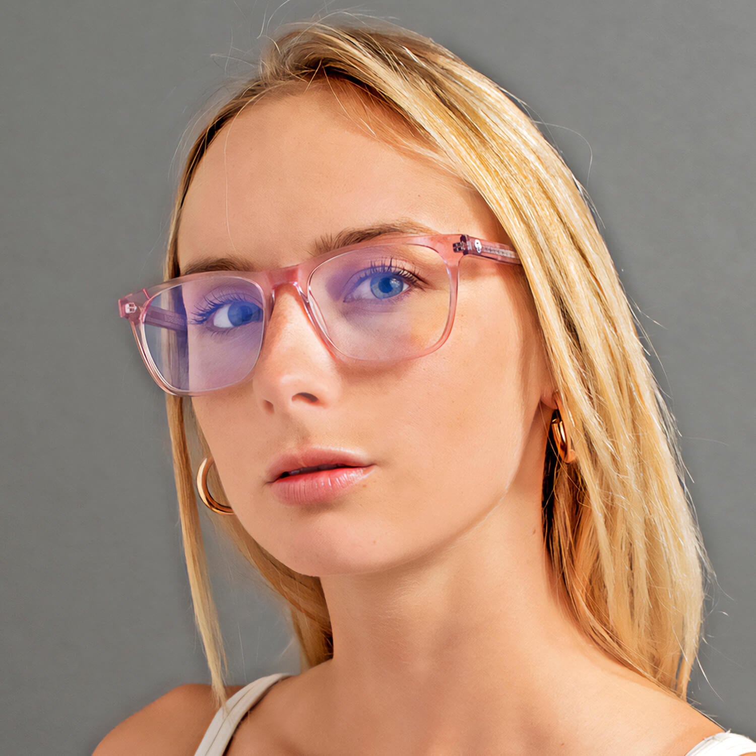 marcos lentes opticos ovalados rectangulares color rosado multifocal bifocal adelgazado filtro azul hombre mujer  #color_durazno