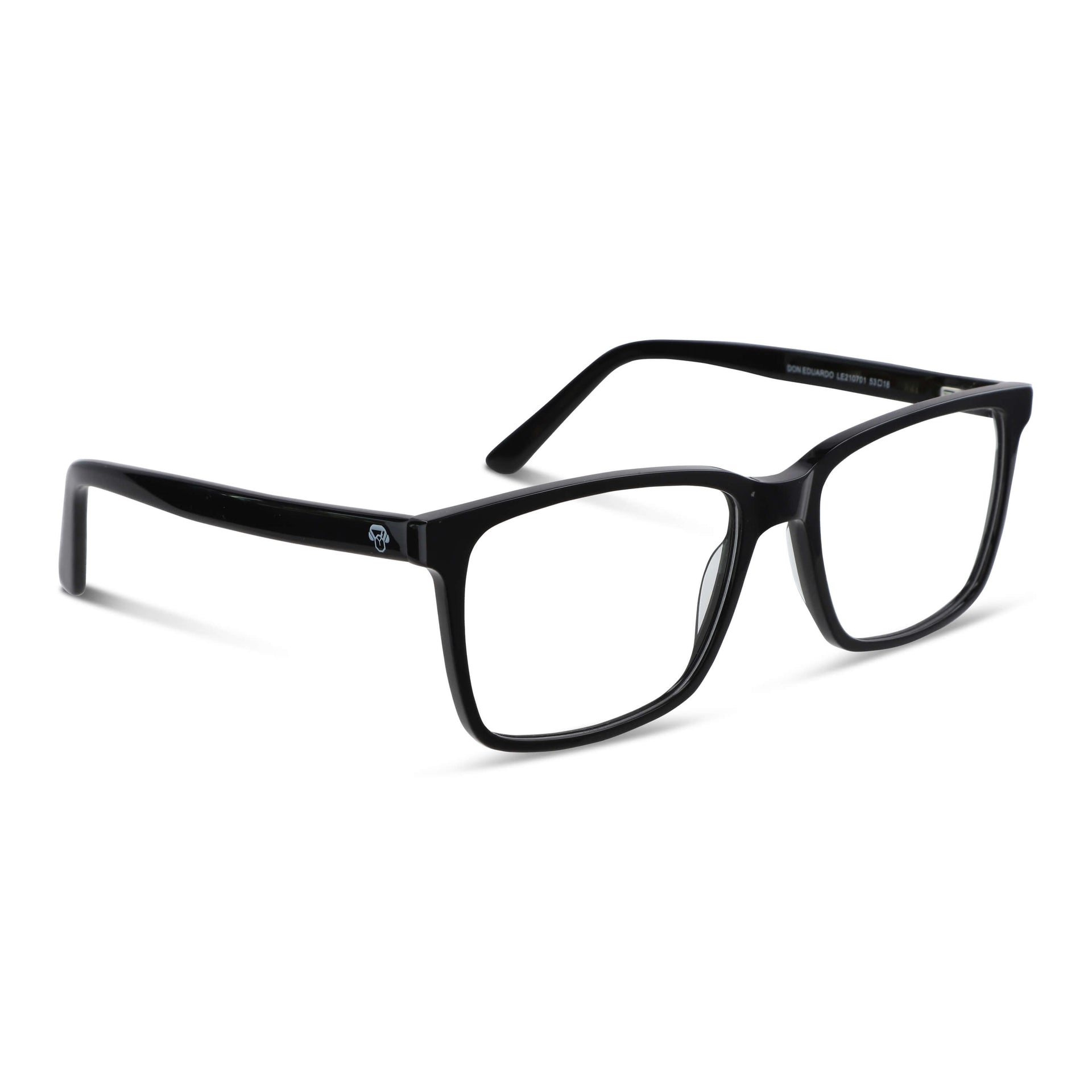 Vista frontal de Eduardo XL lentes de lectura mujer color negro #color_negro
