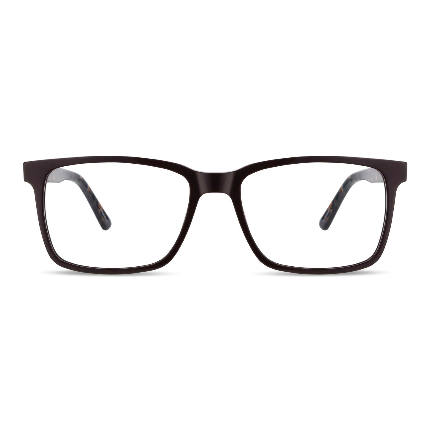 Vista frontal de Eduardo XL lentes de lectura mujer color café #color_brown