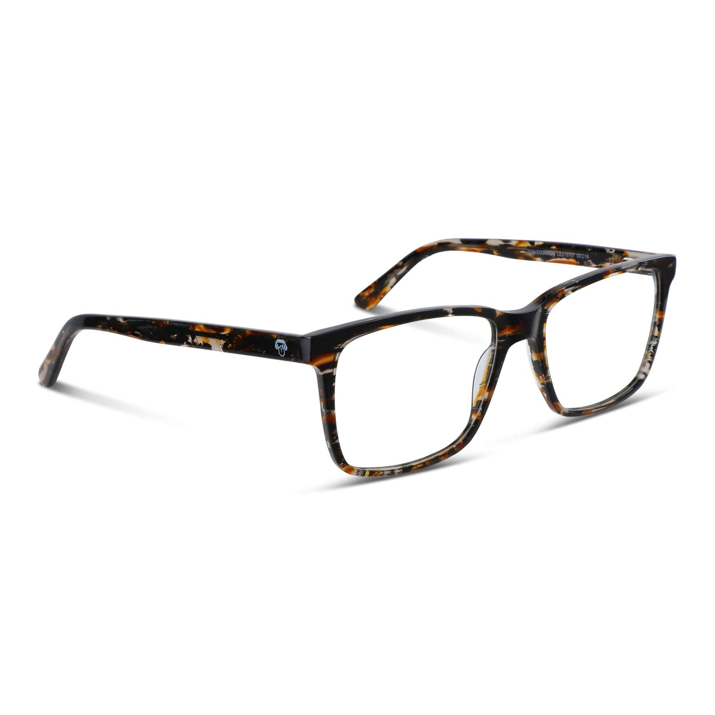 Vista frontal de Eduardo XL lentes filtro azul color marble para mujer #color_marble