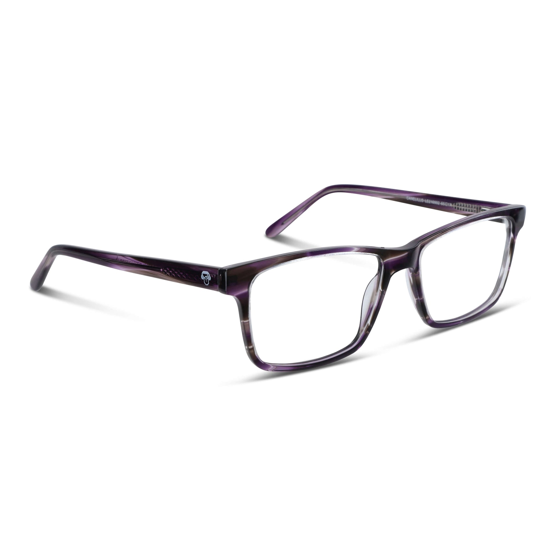 Vista frontal Canelillo lentes con filtro azul color tono morado #color_morado