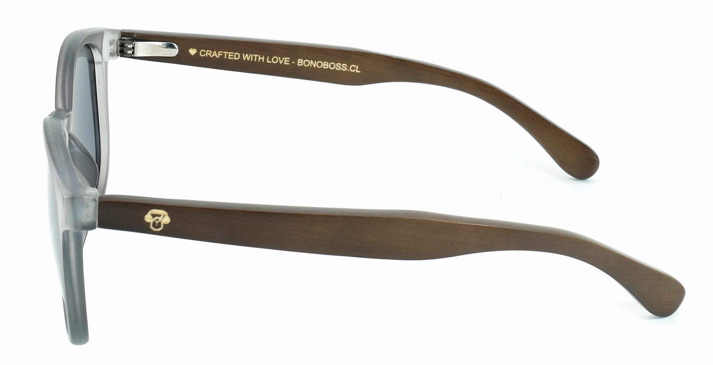 Meli TSP clásico lentes de sol madera negro vista frontal con protección UV400 #color_negro