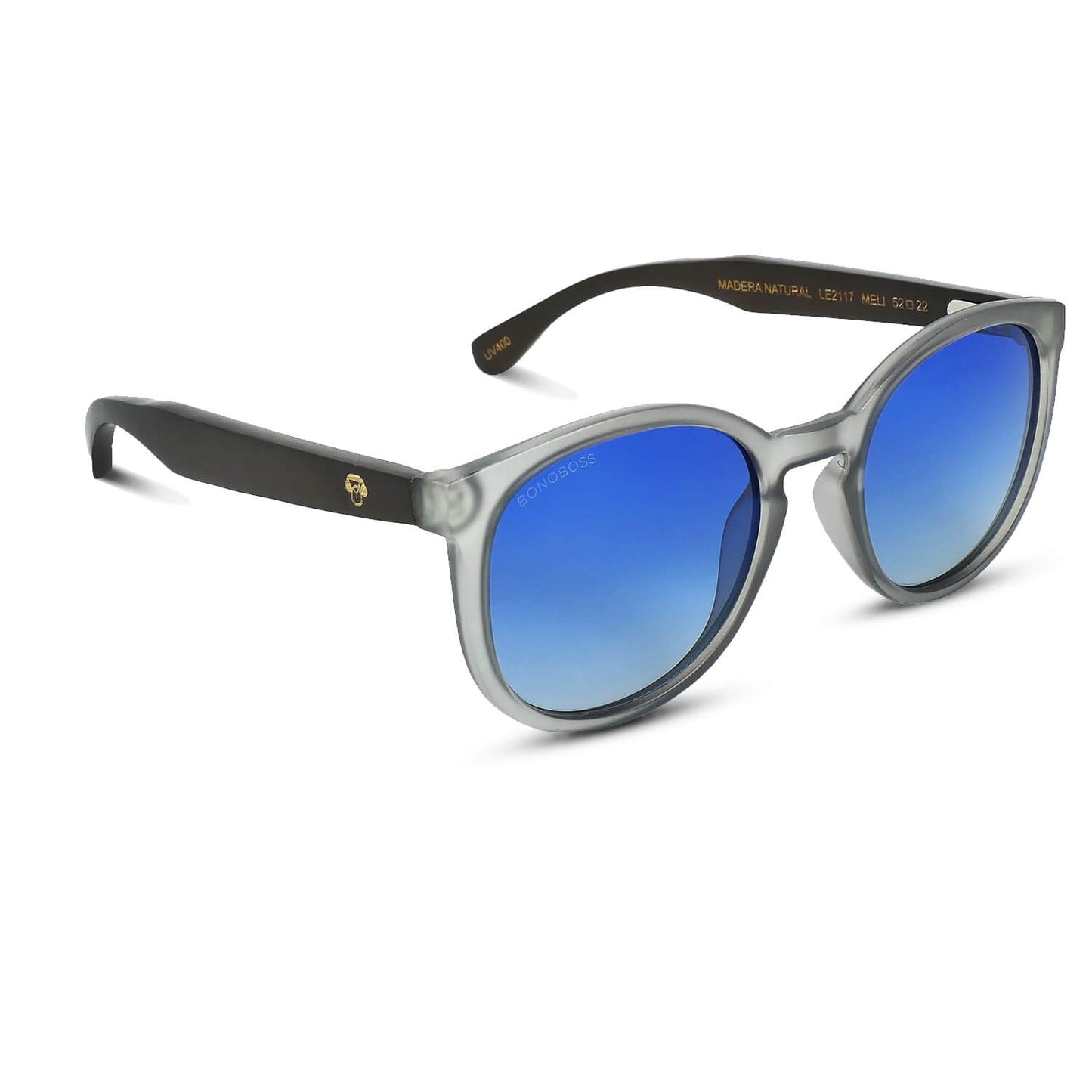 Meli TSP en cristal degradé azul lentes polarizados de frente patas de madera #color_degrade-azul
