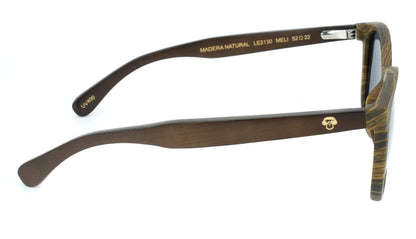 Diseño Meli Ebony lentes de sol color negro clásico frontal hombre y mujer #color_negro