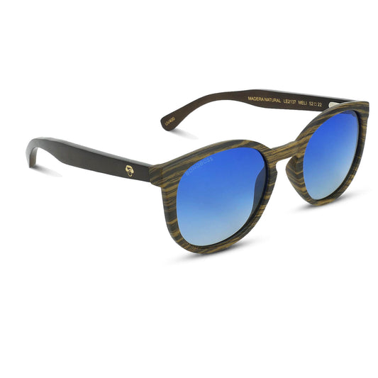 Vista frontal Meli Ebony gafas de sol color gradiente azul #color_degrade-azul