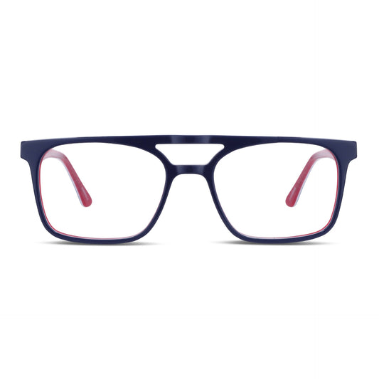 Nehuén lentes de lectura color azul de frente con pregraduados #color_azul