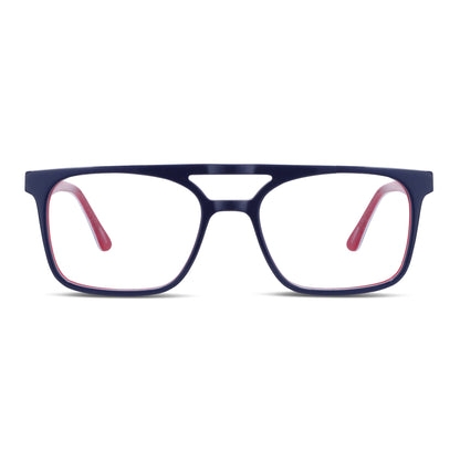 Nehuén lentes de lectura color azul de frente con pregraduados #color_azul