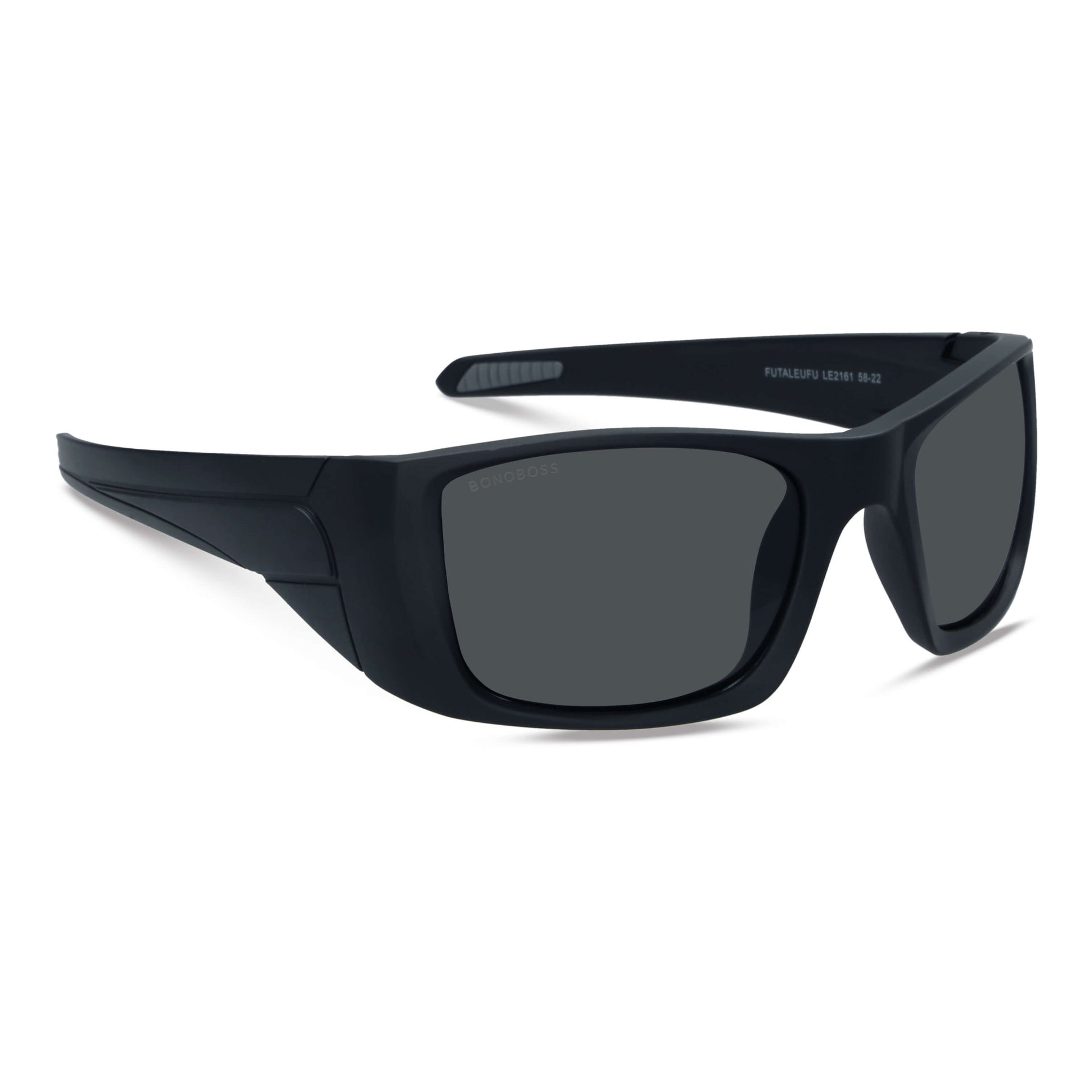 Futaleufu lentes para correr negro vista frontal para hombre y mujer #color_negro