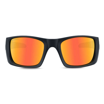 Futaleufu lentes fotocromáticos espejado rojo vista frontal para hombre y mujer #color_espejado-rojo