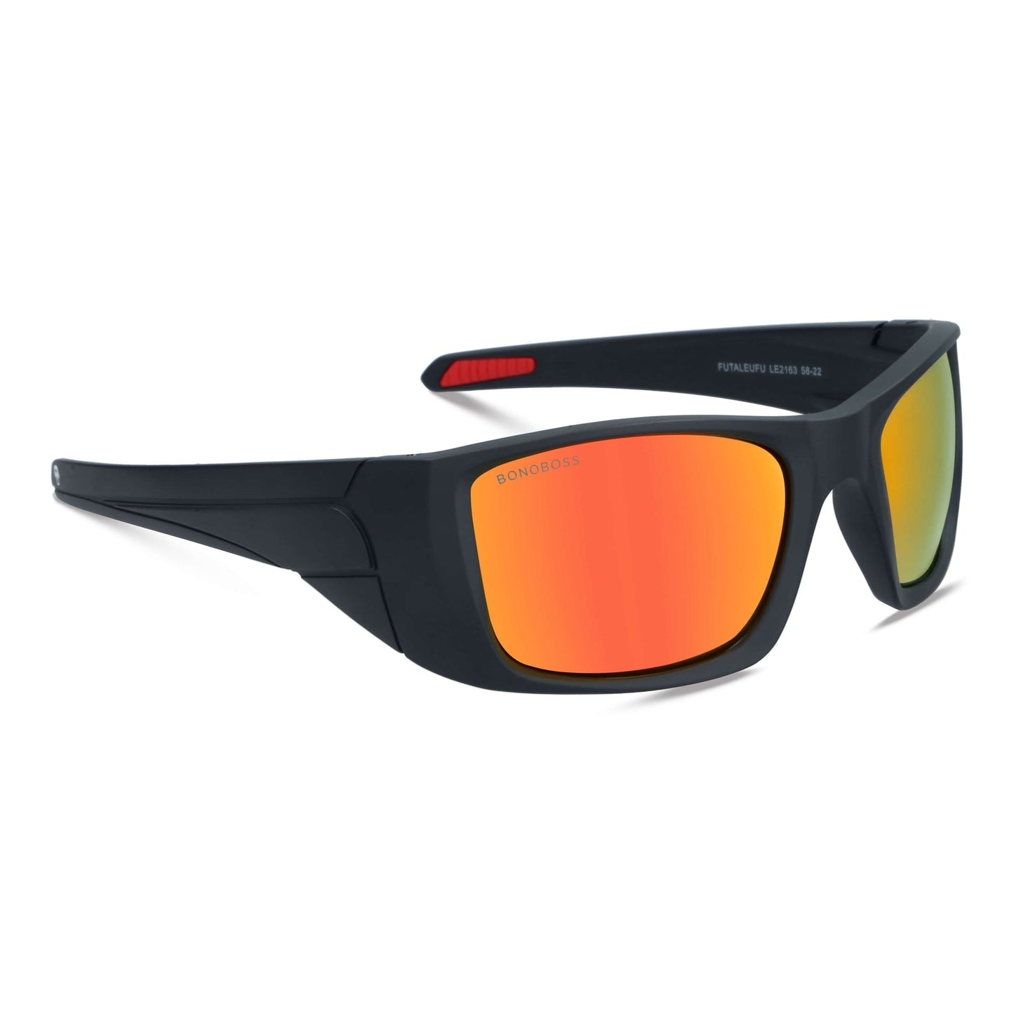 Futaleufu lentes deportivos espejado rojo diseño frontal para hombre y mujer #color_espejado-rojo