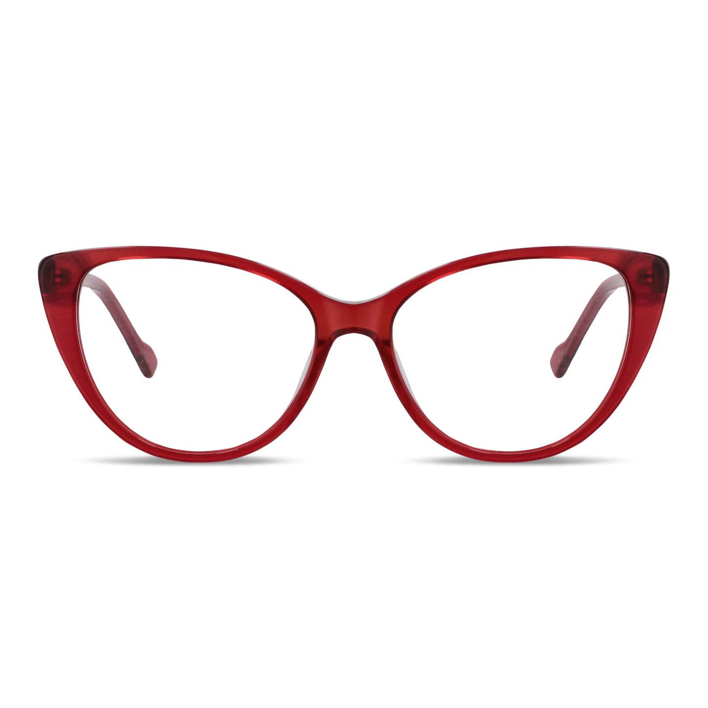 Frontal Emma lentes de lectura mujer rojo clásico bio-acetato #color_rojo