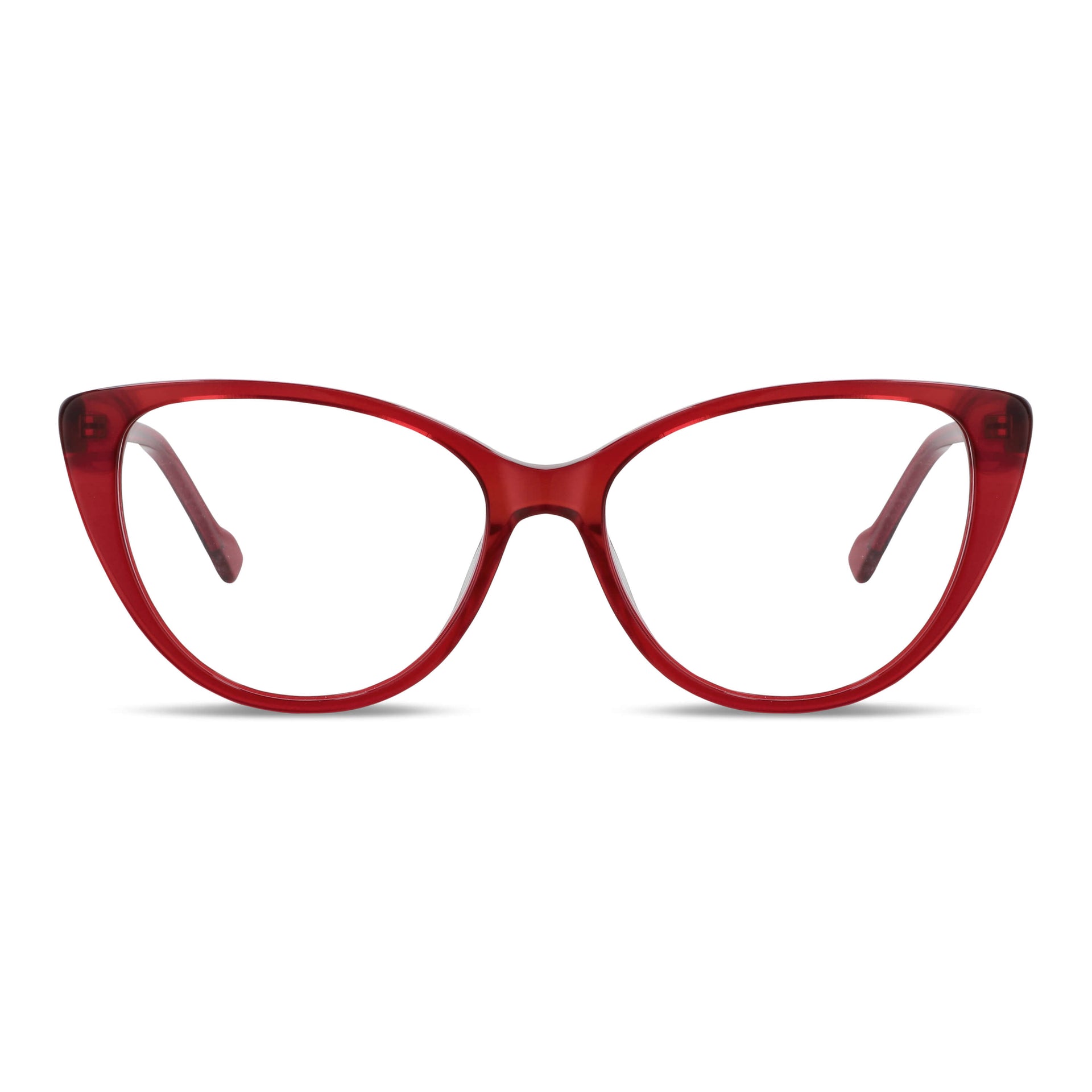 Frontal Emma lentes de lectura mujer rojo clásico bio-acetato #color_rojo