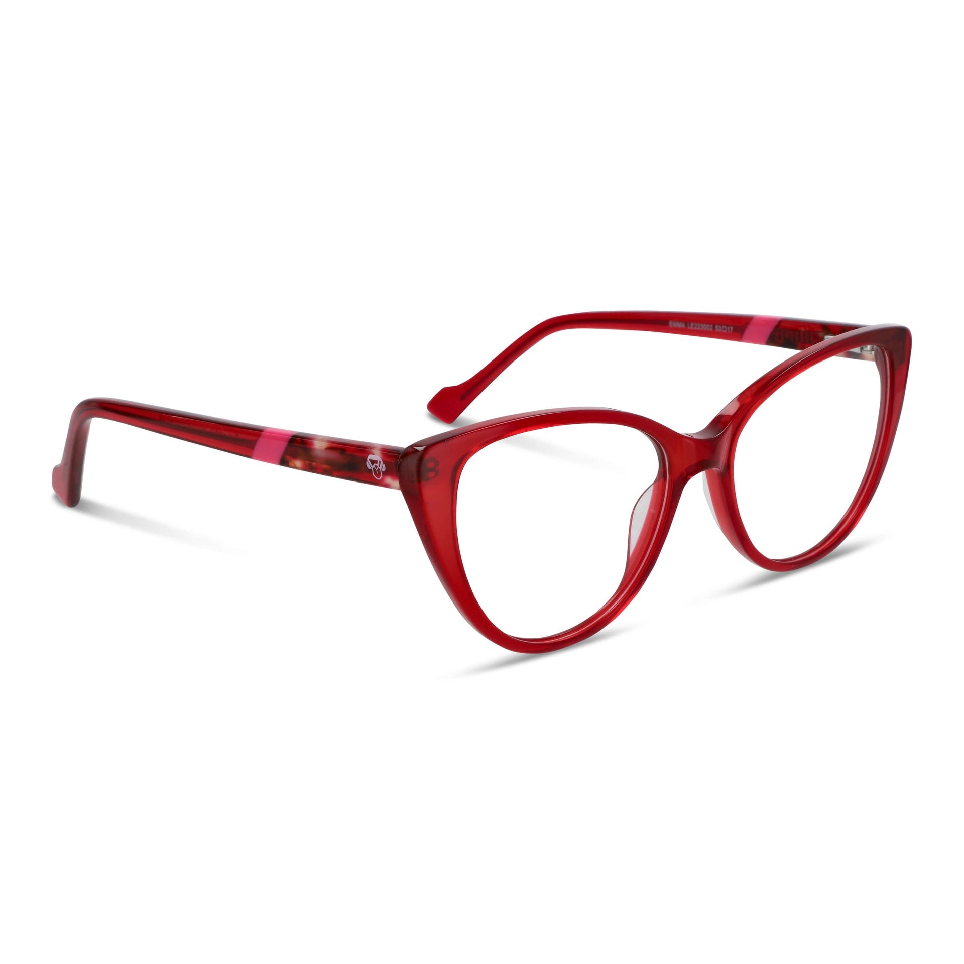 Rojo Emma lentes de lectura hombre vista de frente #color_rojo