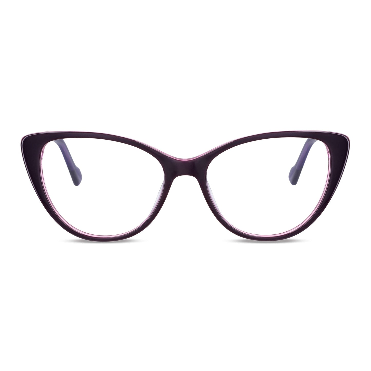Emma lentes graduados con acabado clásico vista frontal morado #color_morado
