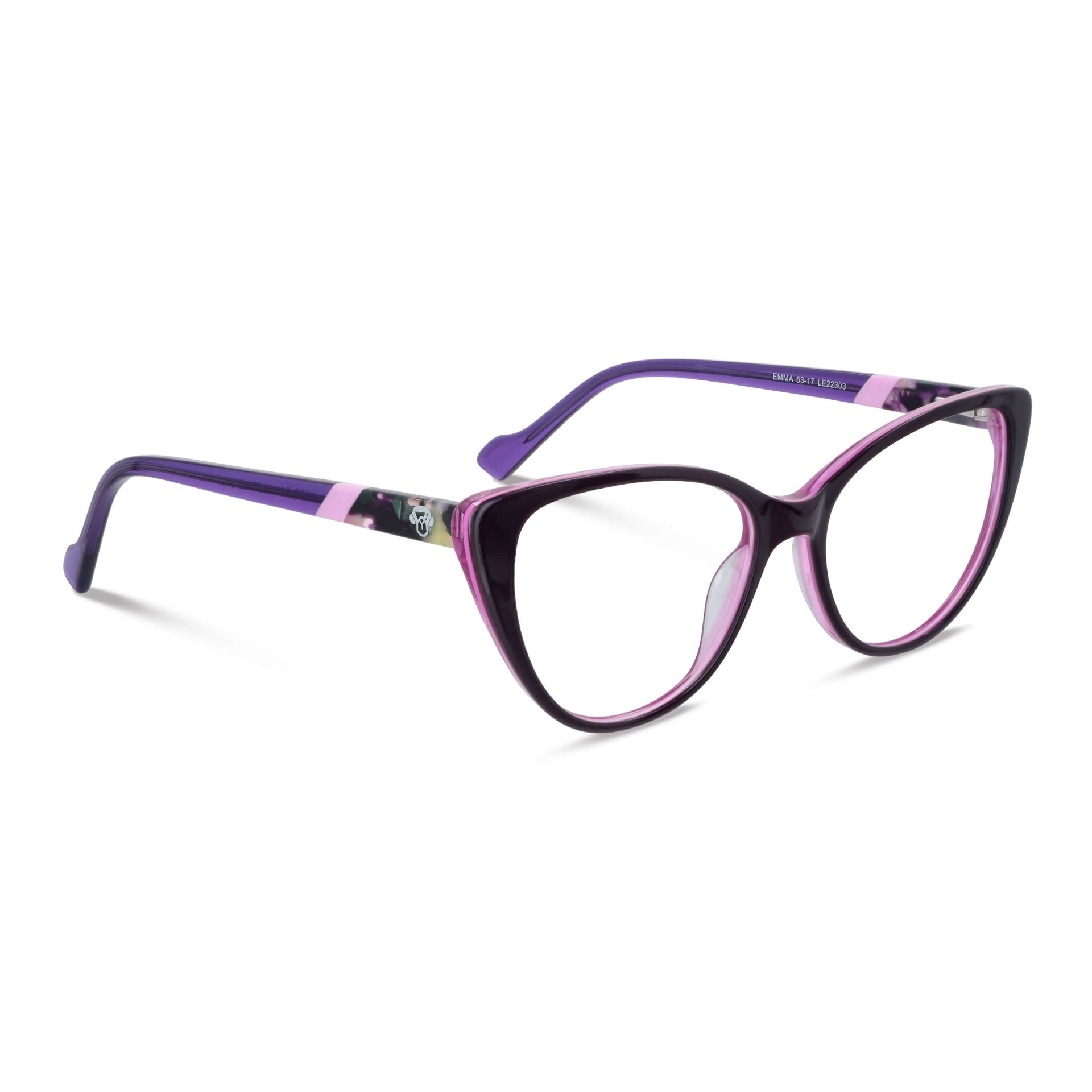 Packshot frontal Emma armazones ópticos tono morado #color_morado