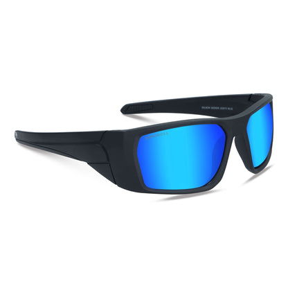 lentes anteojos de sol deportivos polarizados opticos para curvos con o sin receta para pesca gafas envolventes de plastico reciclado sustentable ecologico con o sin receta regalo corporativo vista lateral #color_sky