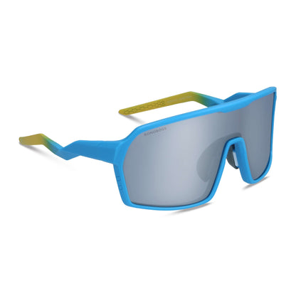 Vista frontal Rudolph gafas deportivas color blue #color_blue