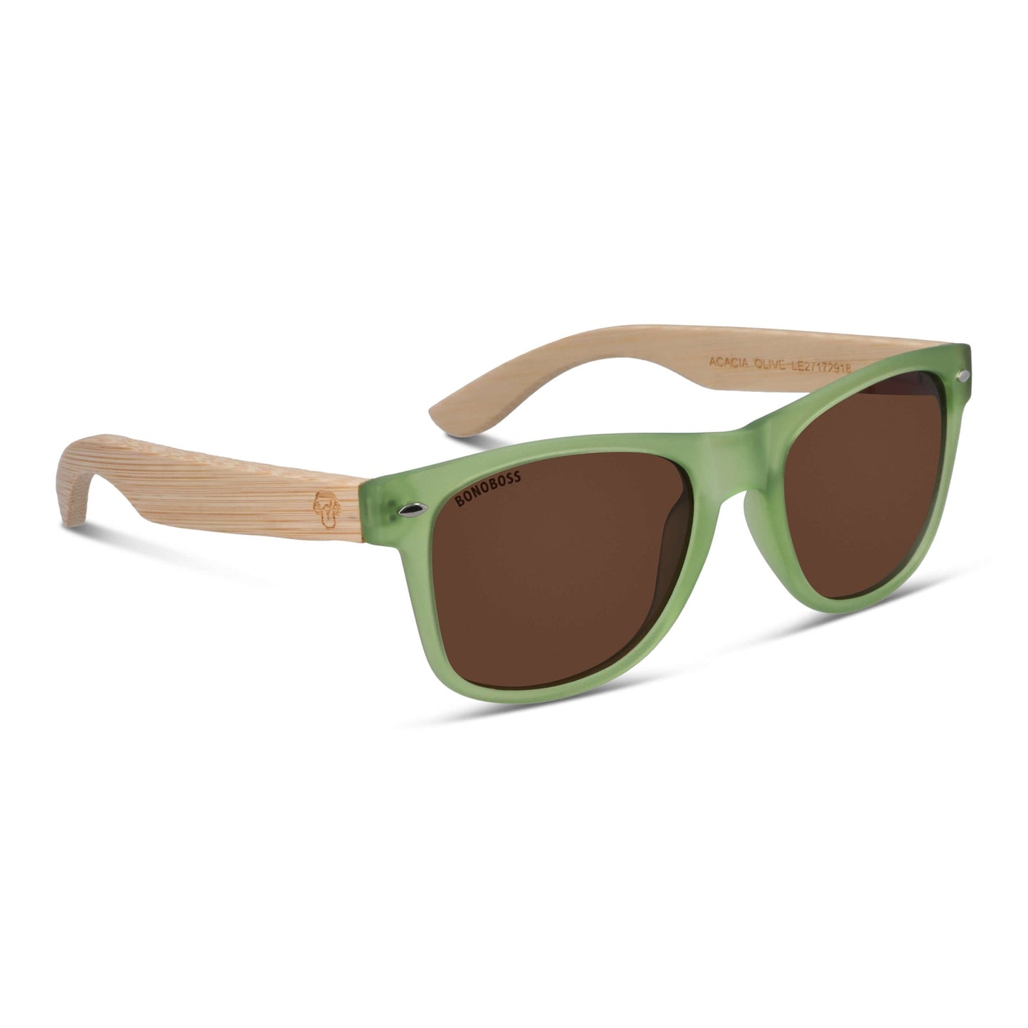 Vista frontal de Acacia lentes de sol color para hombre y mujer #color_olive-skate