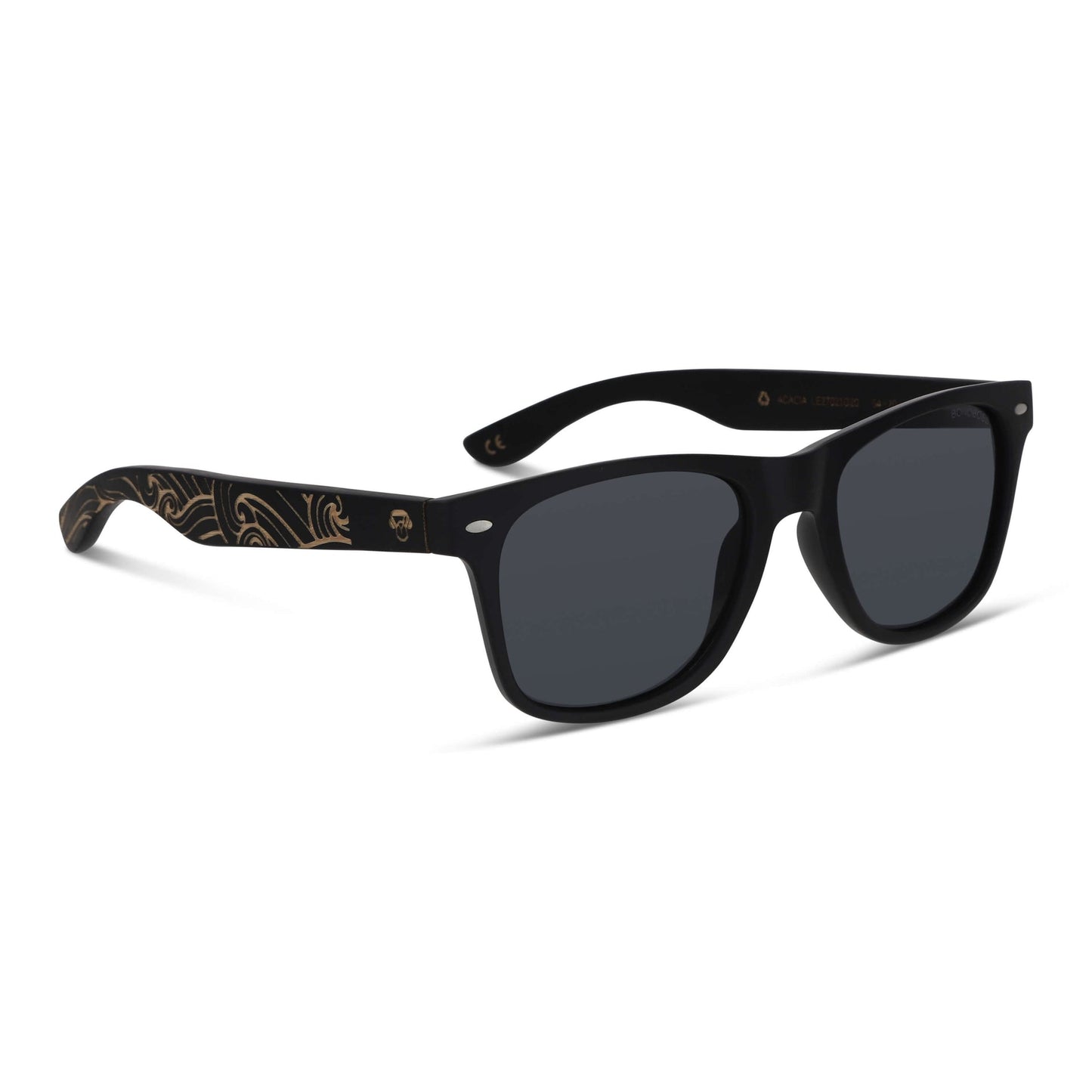 Acacia Dark Designer's lentes de sol vista frontal diseño universal #color_smoke