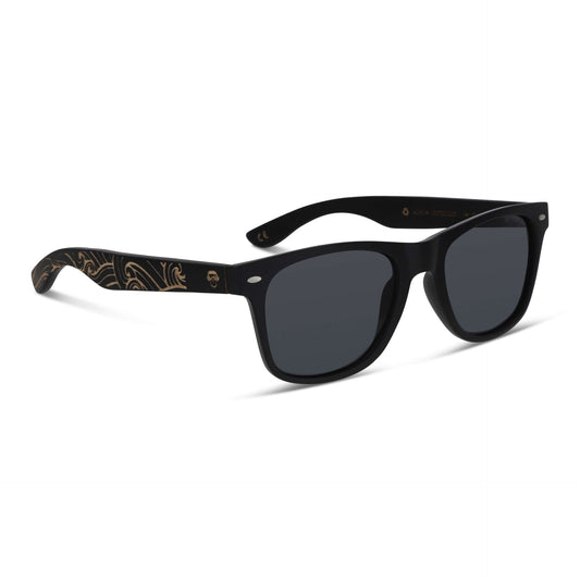 Acacia Dark Designer's lentes de sol vista frontal diseño universal #color_smoke